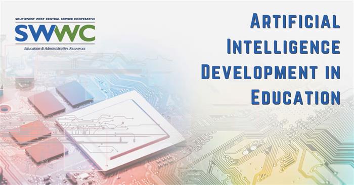 SWWC Artificial Intelligence Development in Education Center logo depicting circuitry and abstracts representing A.I. 